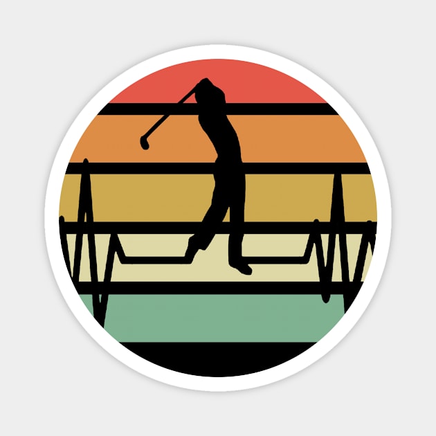 Golf - Heartbeat golfer Magnet by Jambo Designs